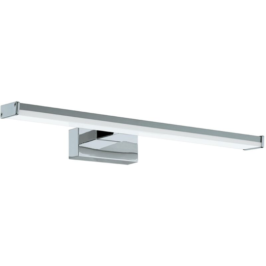Eglo - Nisia White And Satin Nickel Glass And Metal IP44 Outdoor Wall Light With Sensor - chrome, silver