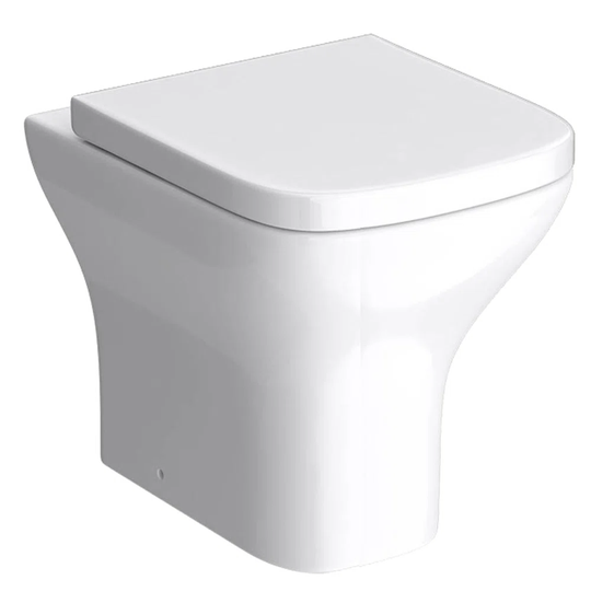 K-Vit Project Square Wall Hung Toilet with Concealed Cistern & Soft Close Seat