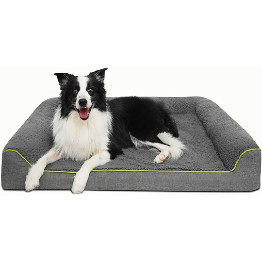 Orthopedic Dog Bed - Dog sofa beds - 91cm * 68cm, Dark Grey - Dark Grey