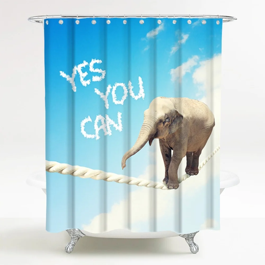 Yes You Can Shower Curtain