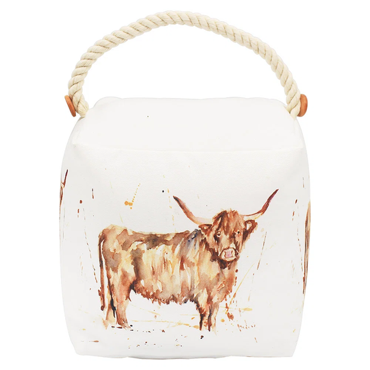 Mefford Highland Cow Fabric Door Wedge