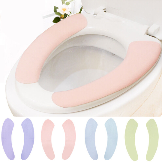 4 pairs of cartoon toilet pads, warm and thickened electrostatic toilet seat pad, paste type toilet seat pad, toilet pad, disposable