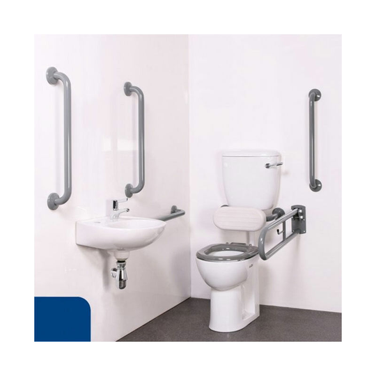 Nyma pro Low Level Doc m Pack White - 5 x Dark Grey Grab Rails - Nymas