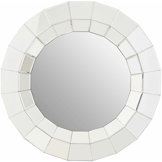 Wall Mirror Bathroom / Bedroom / Hallway Wall Mounted Mirrors With Hooks And Silver Hues / Glass Mirrors For Living Room 3 x 80 x 80 - Premier