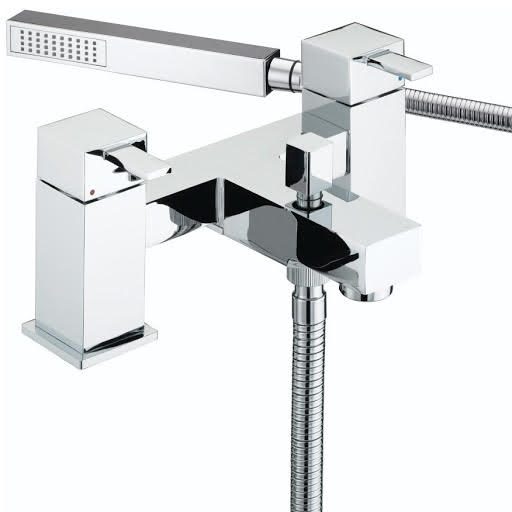 Bristan Quadrato Pillar Bath Shower Mixer Chrome - QD BSM C