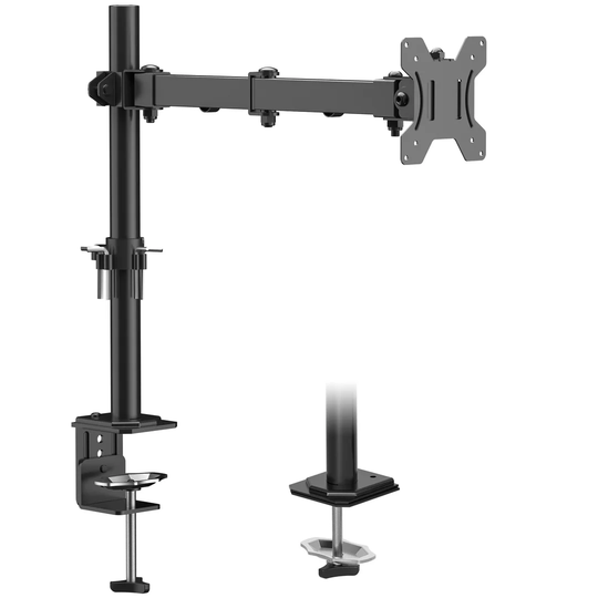 Single Monitor Arm Desk Mount For 13-32 Inch Lcd Led Screens, Height Adjustable Tilt Swivel Rotation Monitor Arm Bracket, Single Monitor Mount Up To 1