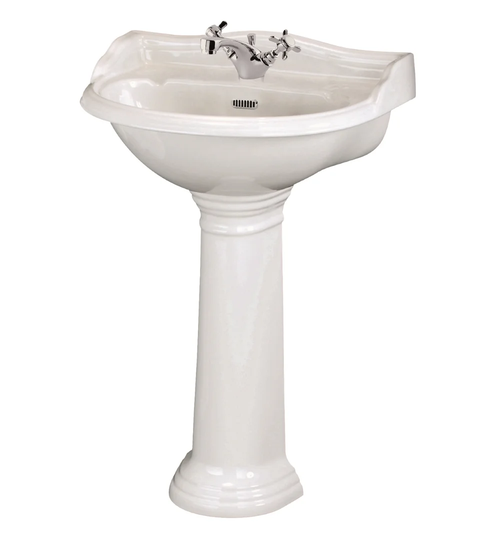 Alhakim 60cm Vitreous China Full Pedestal Basin