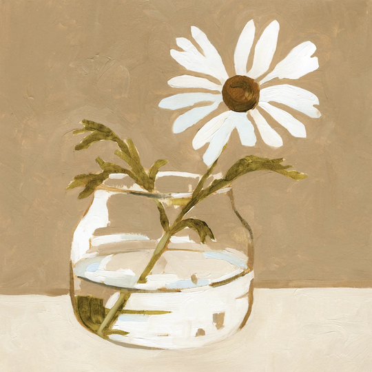 Solitary Daisy II by Emma Caroline - Wrapped Canvas Painting