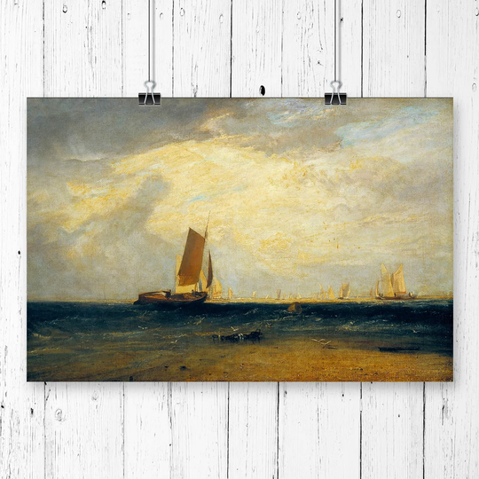 'Fishing Upon he Blythe Sand' by J.M.W. Turner Printing Print