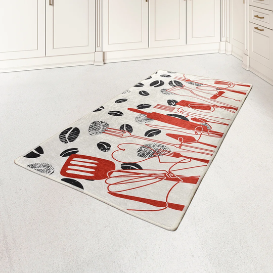 Maranda Shaggy Red/Black Rug