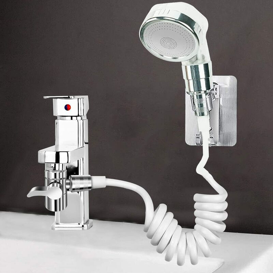 Hand Shower for Washbasin, Shower Head Set for Washbasin, Anti Limestone Shower Head 1.5m Telescopic Tube, for Washing Hair or Cleaning the Washbasin
