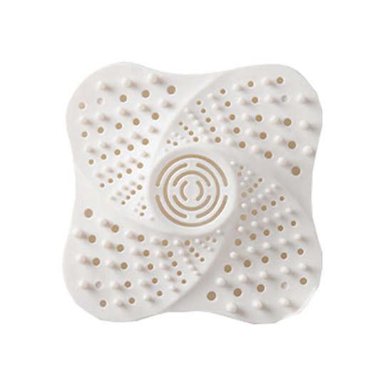 Shower Drain Hair Catcher Hair Filter Drain Filter Silicone Bath Tube Drain Hair Catcher Stopper Filter with Suction Cup for Bathroom (white)