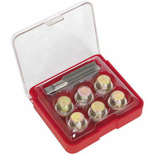 Loops - Oil Drain Plug Thread Repair Set - M17 x 1.5mm Tap - Sump Gearbox & Drain Plug