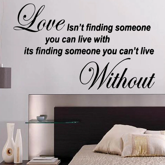 Love is someone you cant Quote Decal Vinyl Wall Sticker