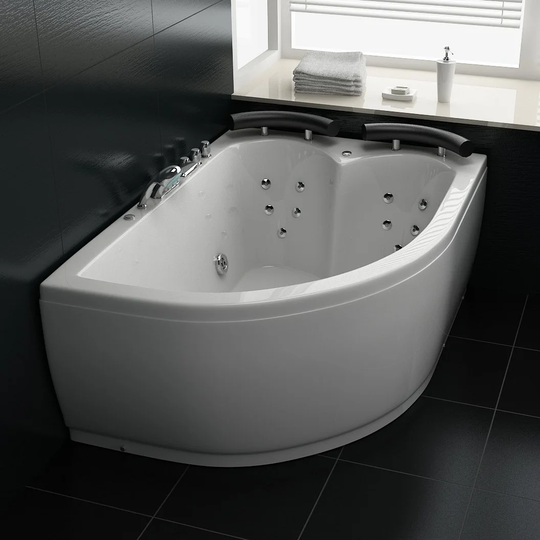 110 mm x 155 mm Single Ended Whirlpool Bathtub with 15 jets