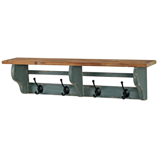 Kalinowski Solid Wood 8 - Hook Wall Mounted Coat Rack with Storage