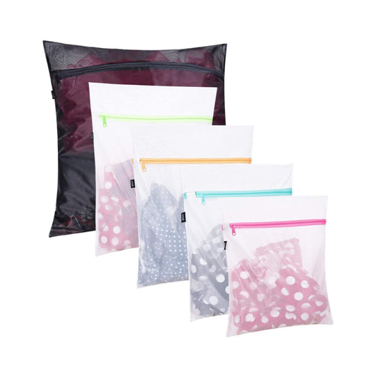 Brand - Laundry Bags, Laundry Net, Mesh Laundry Bag, Washing Machine Bag, Washing Net, for Blouse, Shoe, Stockings, Bra, Lingerie - 5-Set (1XL+2L+2M )