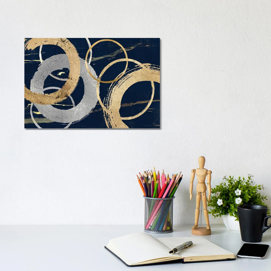 Gold & Silver Atmosphere II by Susan Jill - Wrapped Canvas Gallery-Wrapped Canvas Giclée