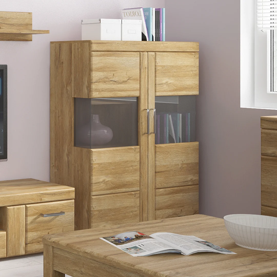 Duarte Low Wide 2 Door Display Cabinet