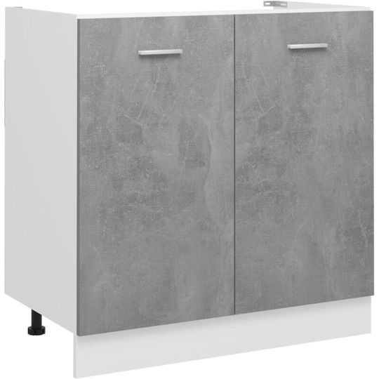 Sink Bottom Cabinet Concrete Grey 80x46x81.5 cm Chipboard