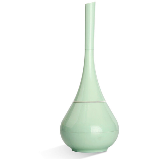 Toilet brush holder set with base toilet brush, green - green