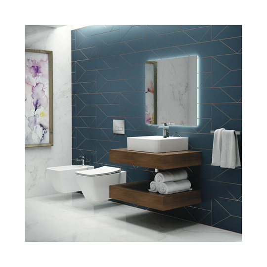 Ideal Standard Bathroom Mirror with Ambient Light and Anti-Steam 700mm h x 800mm w