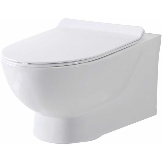 Orbit - Riva Rimless Wall Hung Toilet Pan 495mm Projection - Excluding Seat