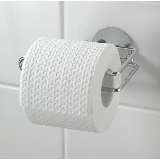 WENKO Turbo-Loc® Toilet Roll Holder Set of 2, Fixing without drilling