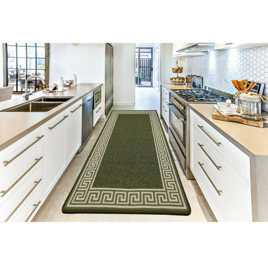 Bernadine Power Loom Green/Cream Rug