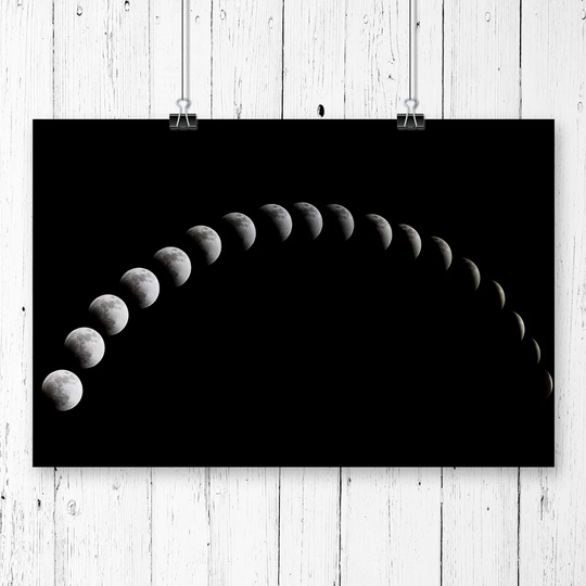 'Solar Eclipse Moon Space' Graphic Art