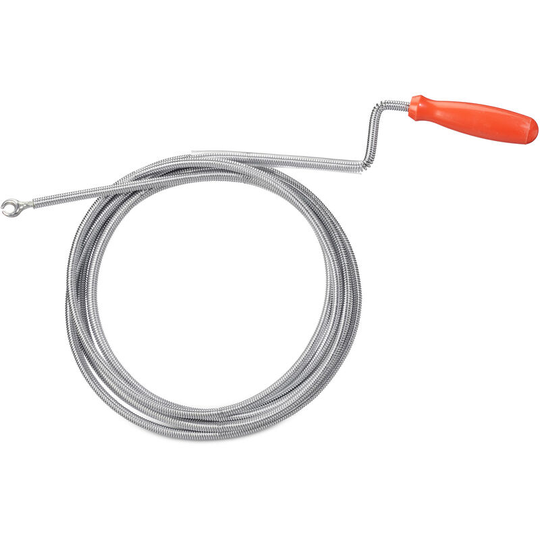 Relaxdays - Drain Snake with Claw, Mechanical Pipe Cleaning Spiral, Clog Remover Toilet, Tub & Sink, 6mm x 3m, Silver