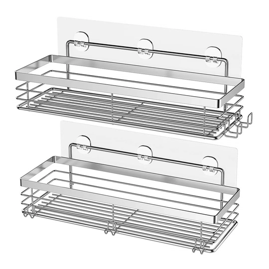 Ostrom Adhesive Mount Stainless Steel Shower Shelf