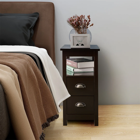 Hartline 2 Drawer Bedside Table