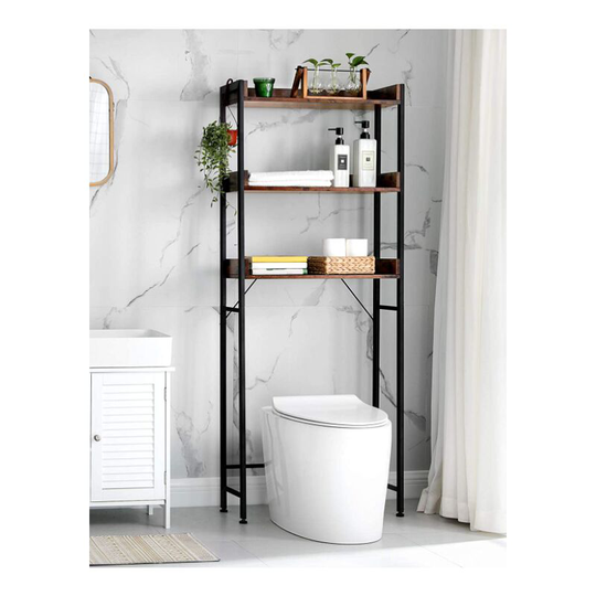 Industrial Bathroom Shelf Over Toilet Storage Rack Tall Rustic Laundry Cabinet