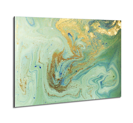 Glitter and Oil Splash - Unframed Graphic Art on Metal