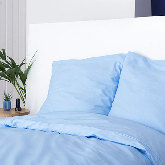 Frick Blue 100% Cotton Duvet Cover Set