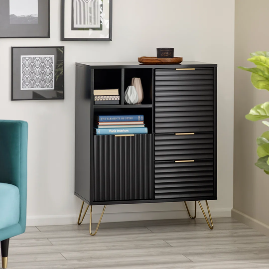 Brankovice 2 Door 2 Drawer Sideboard - Matt Black