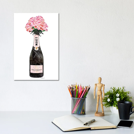 Champagne Pink Peony by Amanda Greenwood - Graphic Art Print on Canvas