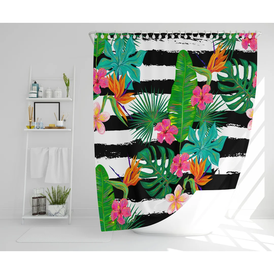 Albia 2 Piece Polyester Shower Curtain Set