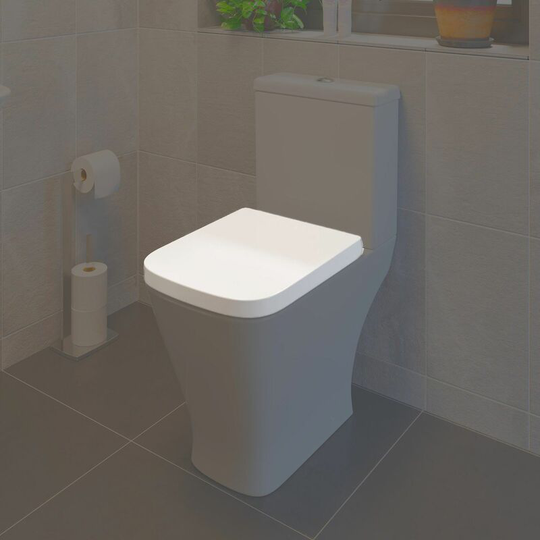 Bathroom Toilet Seat only Slow Soft Close Anti-Slam White - White