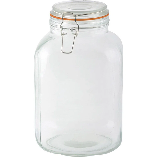 Square Jar With Flap Lid 3 L
