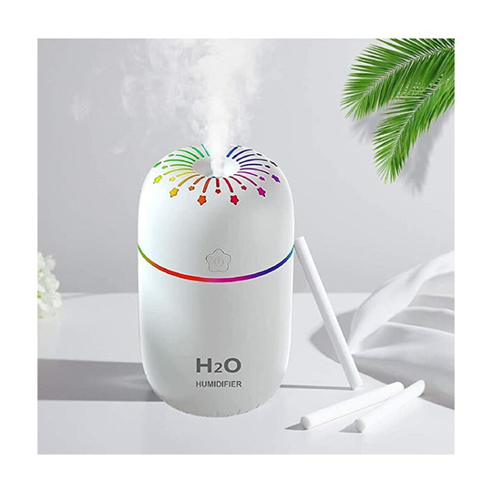 Ilovemilan - Portable Humidifiers for Bedroom Small Humidifier-300ml Cool Mist Humidifier for Plants, Mini room Humidifier for Bedroom-White