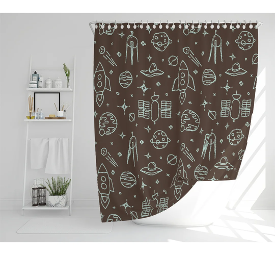 Daisetta Polyester Shower Curtain Set