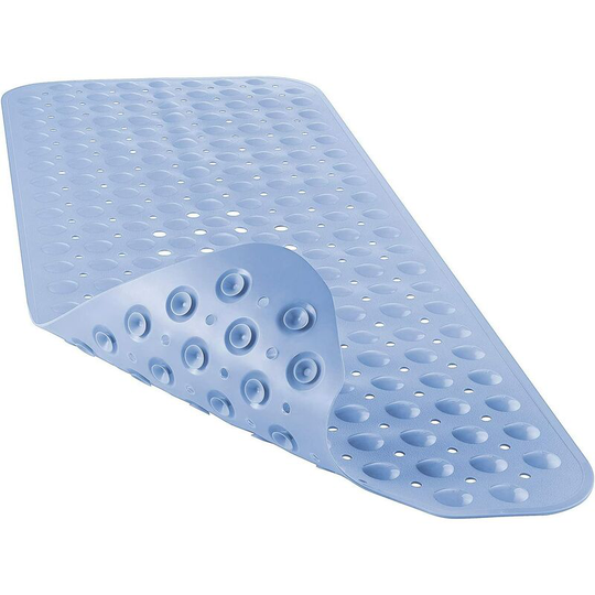 Bath Tub Shower Non-Slip Mat 40x16 In, Bathtub Mat with Suction Cups, Machine Washable, Sky Blue