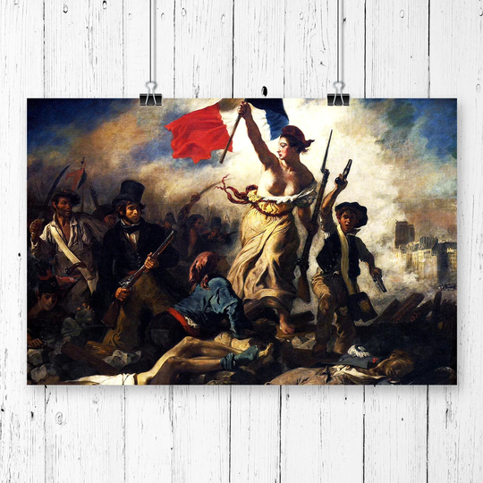 'French Liberty' by Eugene Delacroix Graphic Art