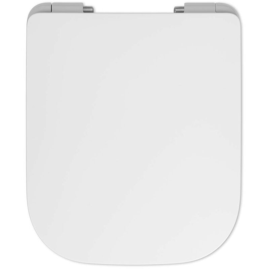 Duroplast square slim seat with soft close and lift off - White - Accents