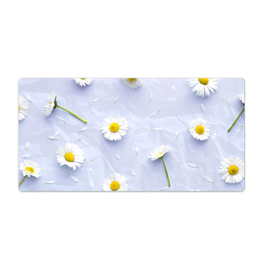 Gurnee White Daisies Desk Pad
