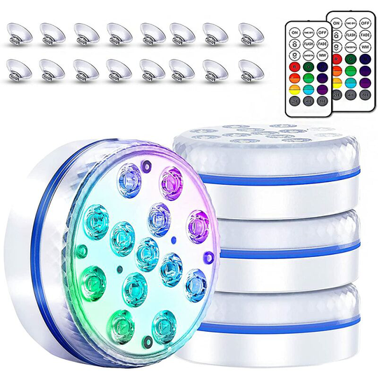 Submersible led Light, Multi-Color Waterproof Underwater Pool Spotlight with Remote Control, Above Ground Pool Lights, for Aquarium, Pool, Bathtub
