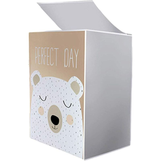 Washing machine cover, front dryer dust cover, waterproof and sunscreen, (Flip,Cute Bear)62 x 55 x 86 cm.