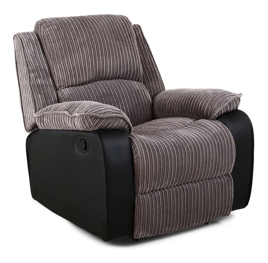 Postana grey fabric recliner armchair